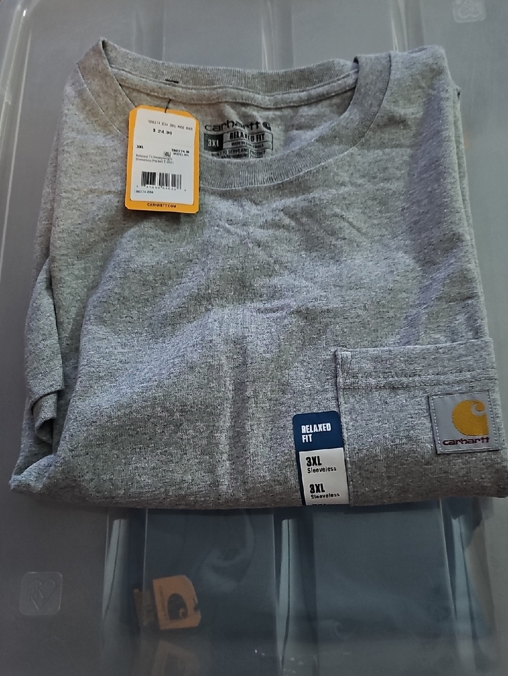 Carhartt Gray Short-Sleeve Pocket T-Shirt - Relaxed Fit